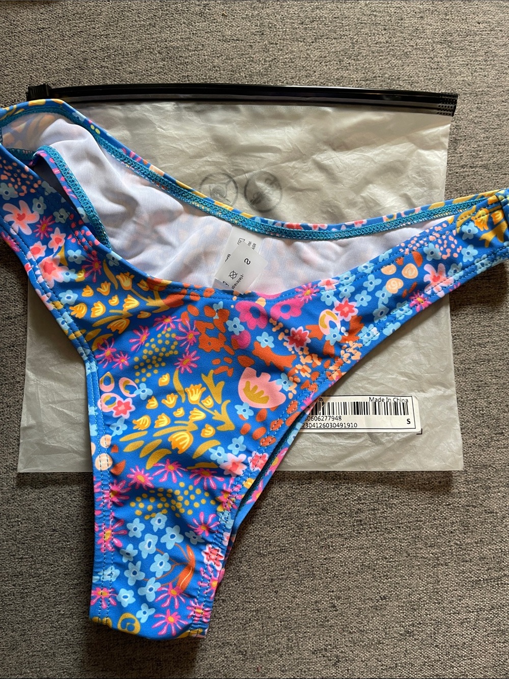 SHEIN Blue Floral Bikini Bottoms